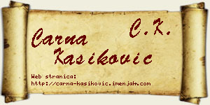 Čarna Kašiković vizit kartica